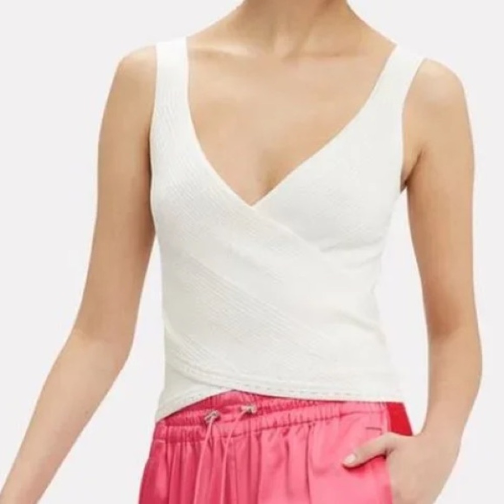Jonathan Simkhai Eyelet Detail Ribbed Tank Top Sz-M